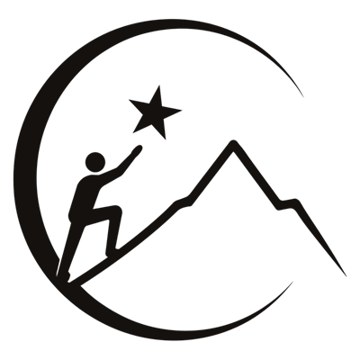 The KAASH mark: a climber ascending a mountain toward a star, held inside an open circle.